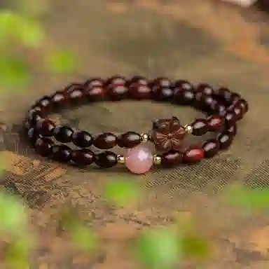 仙源 老型珠 碎银子招财 紫檀 木作手串 男女同款情侣款