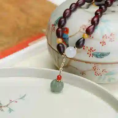 仙源 老型珠 碎银子招财 紫檀 木作手串 男女同款情侣款