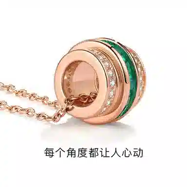 燮乐 时尚路路通转运珠#好运 人工祖母绿 吊坠 女款