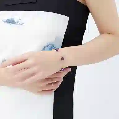 六珍堂 小众设计新中式 紫水晶手饰品好运幸运 水晶 玉石手链 女款