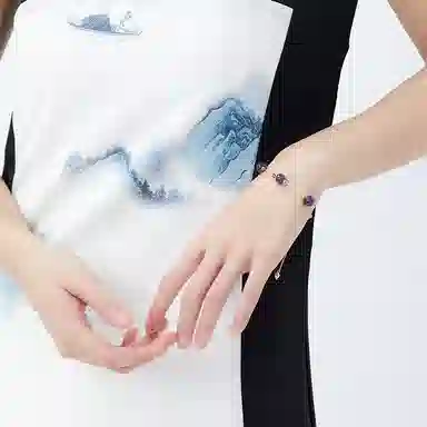 六珍堂 小众设计新中式 紫水晶手饰品好运幸运 水晶 玉石手链 女款
