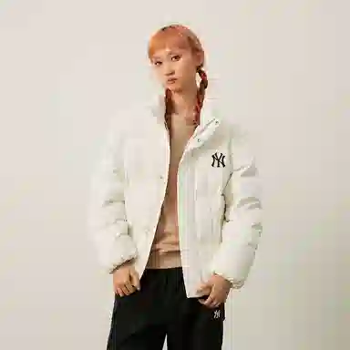 MLB Monogram Puffer Jacket Cream