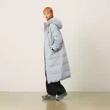 MLB Dodgers Logo Puffer Jacket Light Grey