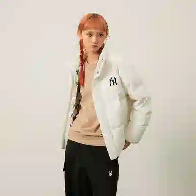 MLB Monogram Puffer Jacket Cream