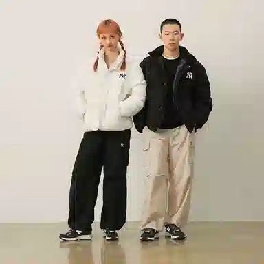 MLB Monogram Puffer Jacket Cream