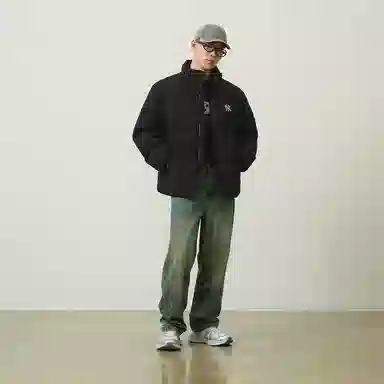 MLB Yankees Puffer Jacket Black