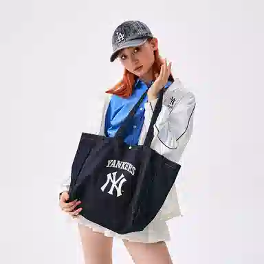 MLB Retro Letter Tote Bag Navy