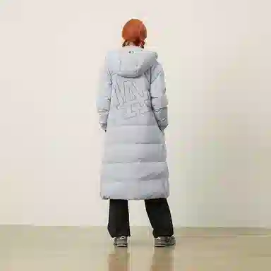 MLB Dodgers Logo Puffer Jacket Light Grey