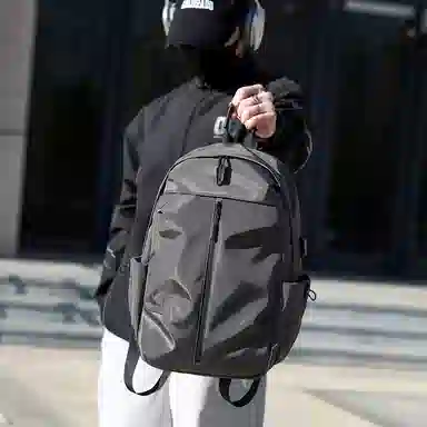 泰克森 大容量休闲轻便 牛津布 双肩包 男女同款情侣款 灰色/黑色/蓝色