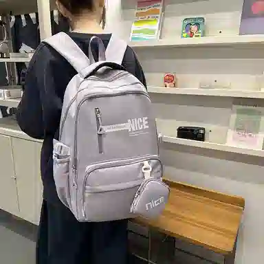 泰克森 高颜值背包时尚撞色轻便学院风书包 尼龙布 双肩包 常规 男女同款情侣款 多色