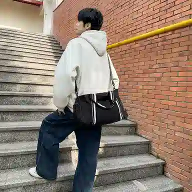 泰克森 简约大容量高级感轻便百搭 尼龙 旅行包 男女同款情侣款 黑色/绿色/粉色