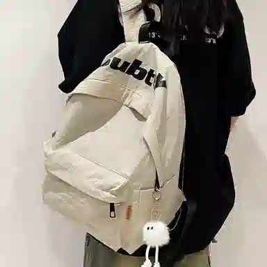 泰克森 可爱休闲出行高颜值背包 尼龙 双肩包 常规 男女同款情侣款 白色/黑色/紫罗兰/桔色/浅绿色