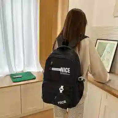 泰克森 高颜值背包时尚撞色轻便学院风书包 尼龙布 双肩包 常规 男女同款情侣款 多色