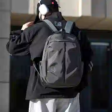 泰克森 大容量休闲轻便 牛津布 双肩包 男女同款情侣款 灰色/黑色/蓝色