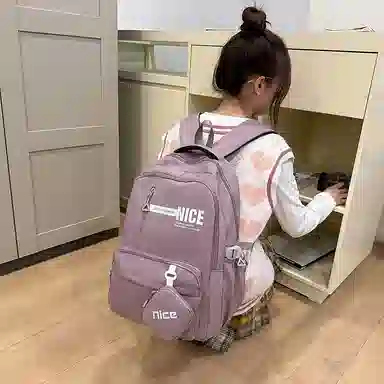 泰克森 高颜值背包时尚撞色轻便学院风书包 尼龙布 双肩包 常规 男女同款情侣款 多色