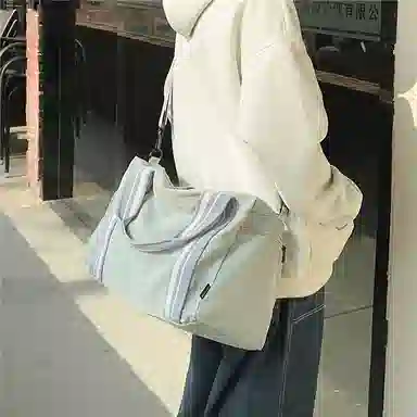 泰克森 简约大容量高级感轻便百搭 尼龙 旅行包 男女同款情侣款 黑色/绿色/粉色