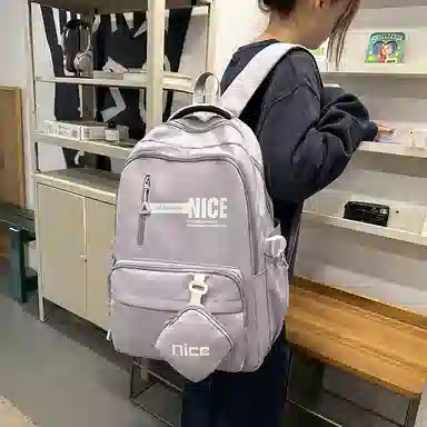 泰克森 高颜值背包时尚撞色轻便学院风书包 尼龙布 双肩包 常规 男女同款情侣款 多色