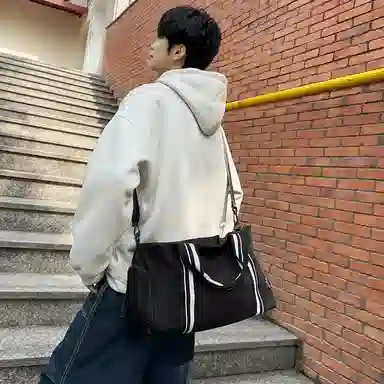 泰克森 简约大容量高级感轻便百搭 尼龙 旅行包 男女同款情侣款 黑色/绿色/粉色