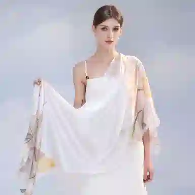 上海故事 丝韵百合 桑蚕丝 丝巾 女款 礼盒装