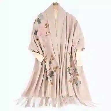 上海故事   手感软糯纯羊毛披肩  绵羊毛围巾围脖   女款