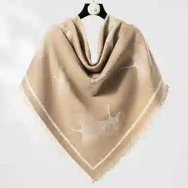 上海故事 秋冬季双面双色洋气旅游外出防寒保暖围脖外搭提花 聚酯纤维 披肩 女款