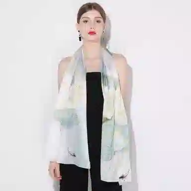 上海故事 真丝方巾 春望 桑蚕丝 丝巾 女款 礼盒装