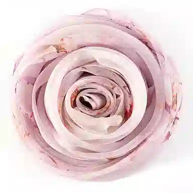 上海故事 春花秋月喷绘真丝长巾 桑蚕丝 丝巾 女款