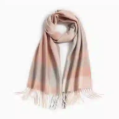 上海故事 通用款粗纺格子羊绒多种颜色 绒线围巾 女款