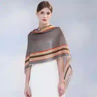 上海故事 青春素绉缎花漾郁金 桑蚕丝 丝巾 女款 礼盒装