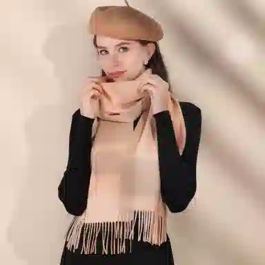 上海故事 通用款粗纺格子羊绒多种颜色 绒线围巾 女款