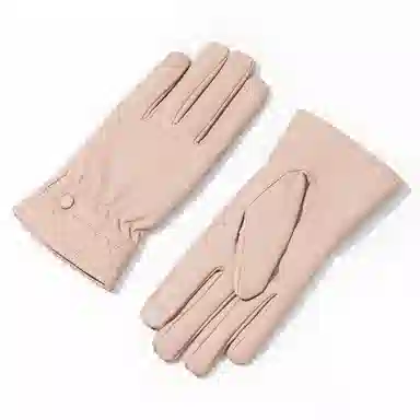 上海故事 秋冬奶油风外出御寒加厚保暖骑车防泼水防风户外分指触屏 聚酯纤维 绒线手套 女款