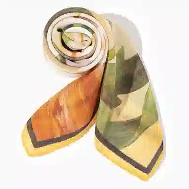 上海故事 百搭春秋时尚装饰喷绘外出 棉 桑蚕丝 绒线围巾 女款