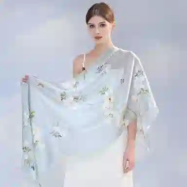 上海故事 丝韵百合 桑蚕丝 丝巾 女款 礼盒装