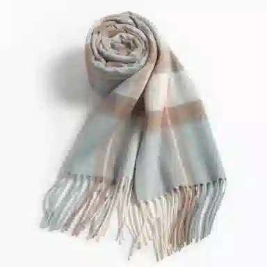 上海故事 通用款粗纺格子羊绒多种颜色 绒线围巾 女款