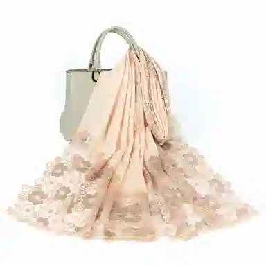 上海故事   高级感 刺绣羊毛围巾   围脖  女款  礼盒装