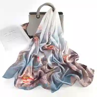 上海故事 真丝方巾 春望 桑蚕丝 丝巾 女款 礼盒装