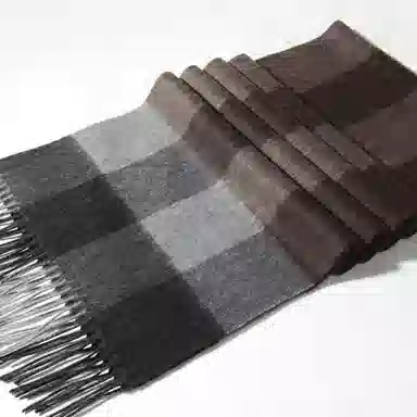 上海故事 通用款粗纺格子羊绒多种颜色 绒线围巾 女款