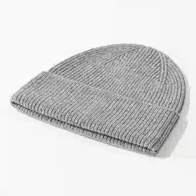 上海故事 纯色暖暖防风护头弹力针织帽 绵羊毛 绒线帽 男女同款情侣款