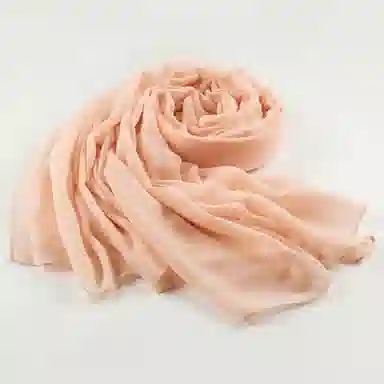 上海故事 四季文艺高级感素色沙漠旅游长款亲肤空调房红披风 聚酯纤维 绒线围巾 女款