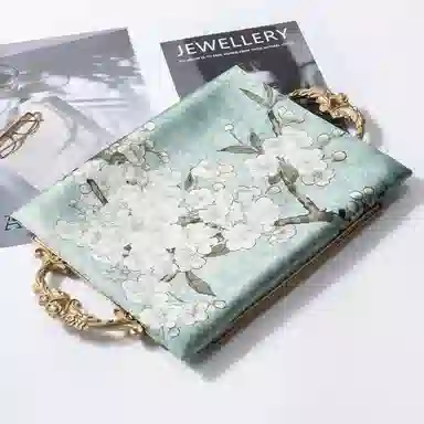 上海故事 桑波缎提花喷绘长巾 桑蚕丝 丝巾 女款 馥锦韶华