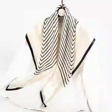 上海故事 加大真丝大方巾 桑蚕丝 丝巾 女款 温婉花意