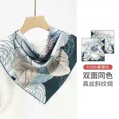 上海故事 青春 真丝中 （双面）芳茶雅韵 桑蚕丝 上架 女款 #礼盒装