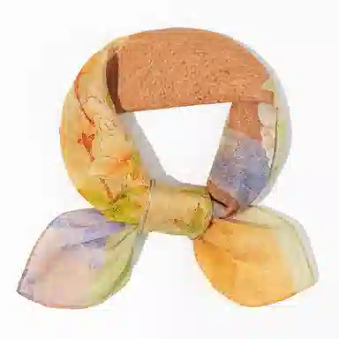 上海故事 百搭春秋时尚装饰喷绘外出 棉 桑蚕丝 绒线围巾 女款