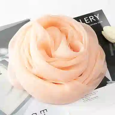 上海故事 纯色加大真丝雪纺素色长巾海滩沙漠旅游推荐 桑蚕丝 丝巾 女款