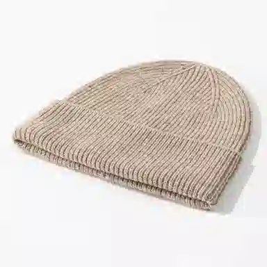 上海故事 纯色暖暖防风护头弹力针织帽 绵羊毛 绒线帽 男女同款情侣款