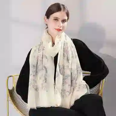 上海故事   气质高级感羊绒围巾 保暖舒适 围脖   女款 礼盒装