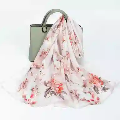 上海故事 国色天香 清冷玉兰 桑蚕丝 丝巾 女款