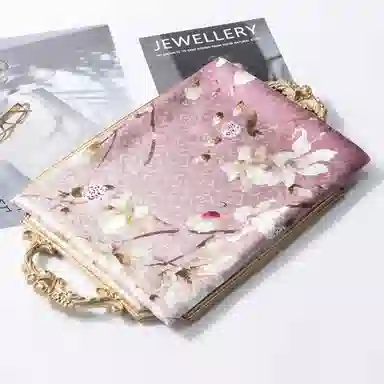 上海故事 桑波缎提花喷绘长巾 桑蚕丝 丝巾 女款 馥锦韶华