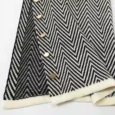 上海故事 多功能针织披肩外搭时尚洋气钉扣斜肩保暖围脖斗篷 聚酯纤维 绒线围巾 女款