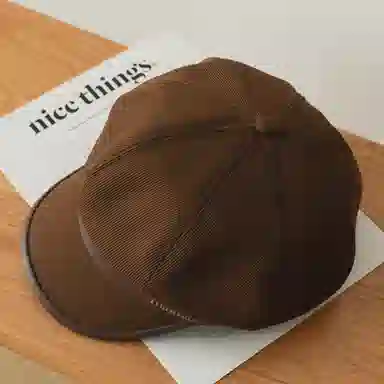 上海故事 复古英伦风金属标八角青春可爱俏皮 聚酯纤维 鸭舌帽 男女同款情侣款